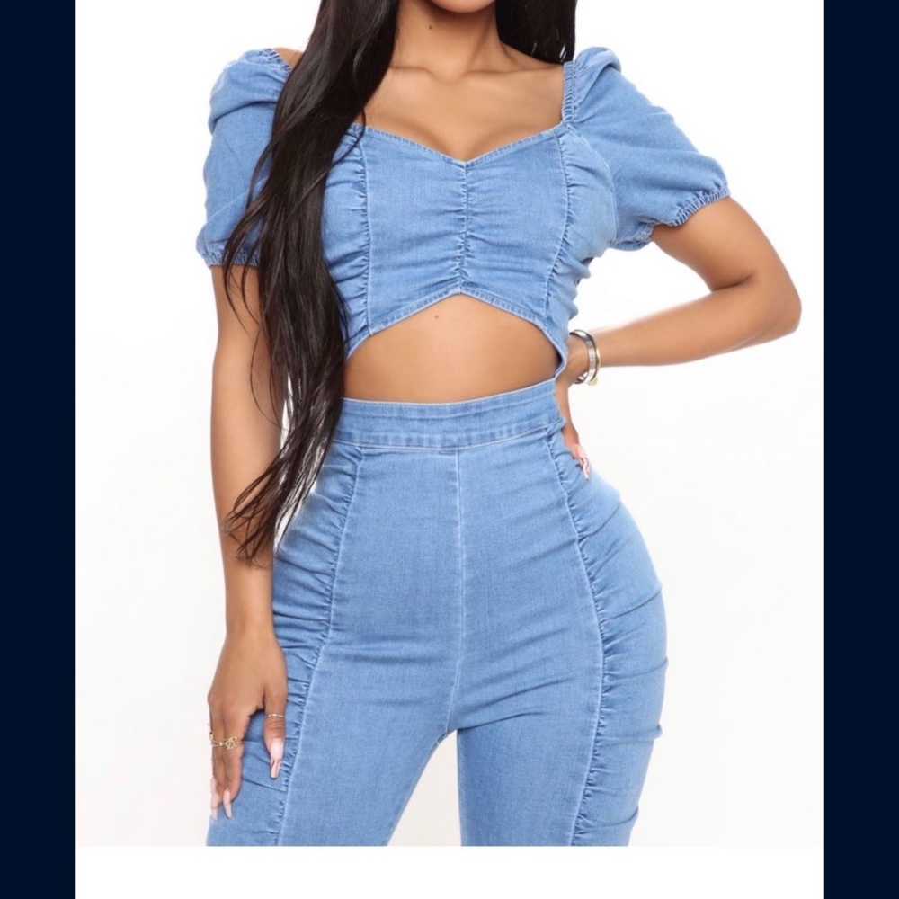 Denim bodysuit